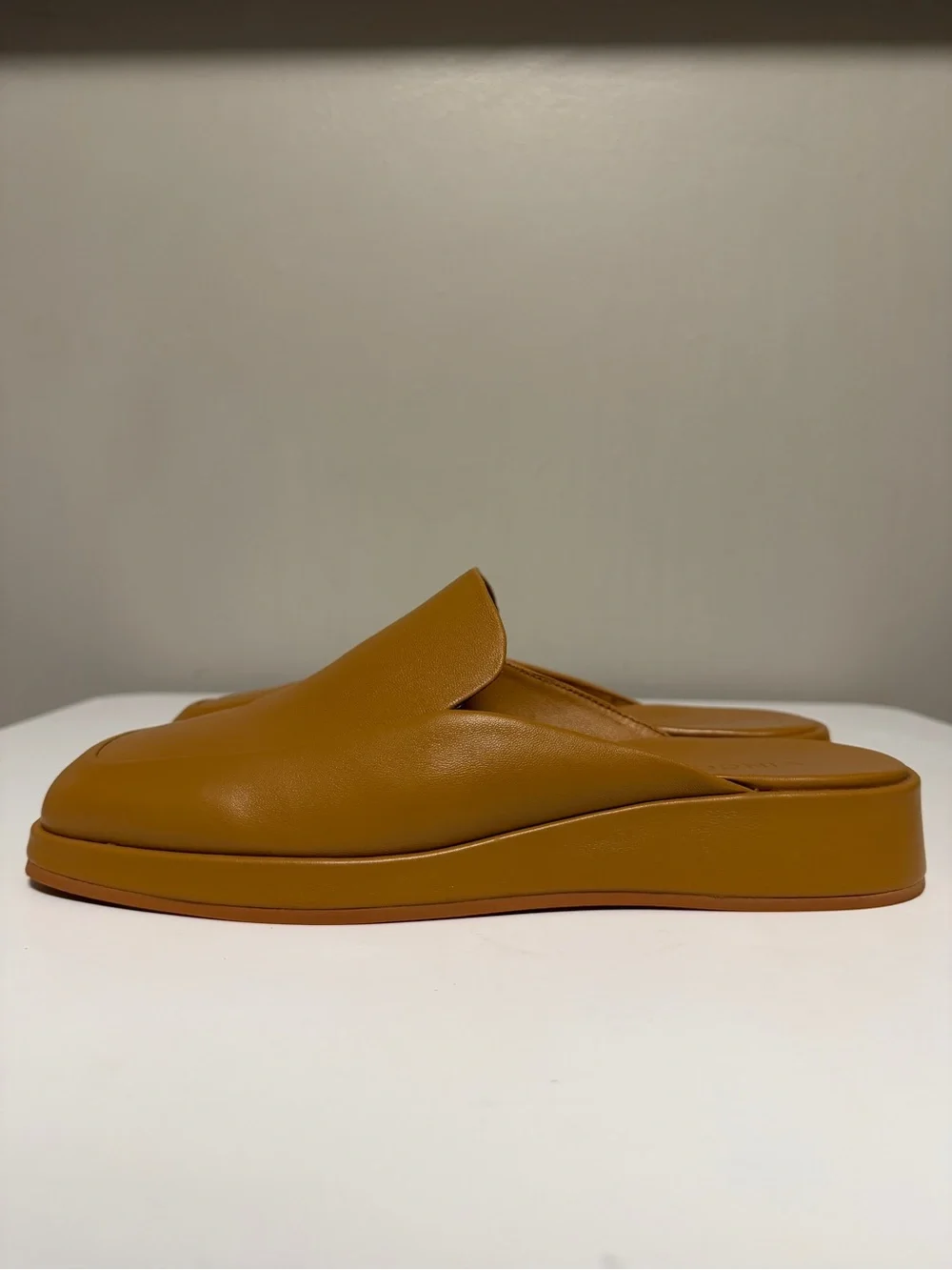 VINCE Raquel Caramel Nappa Leather Mules Women’s US 9 M EU 39